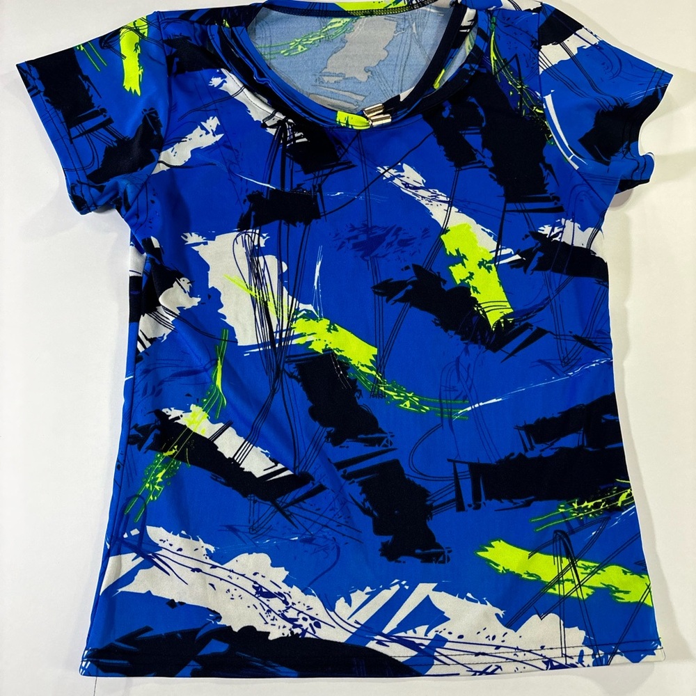 Blue and Green Blouse